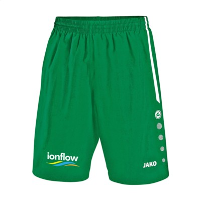 Branded Promotional JAKO SHORTS TURIN MENS in Green & White Shorts From Concept Incentives.
