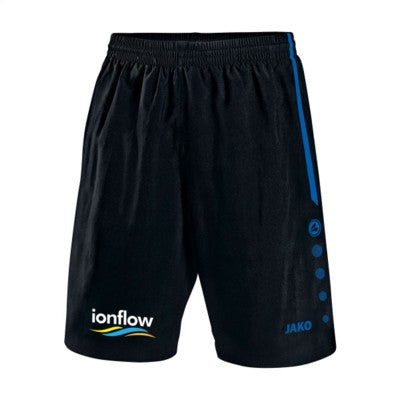 Branded Promotional JAKO SHORTS TURIN MENS in Black & Cobalt Blue Shorts From Concept Incentives.