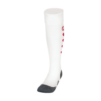 Branded Promotional JAKO ROMA SPORTS SOCKS in White & Red Socks From Concept Incentives.