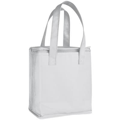 Branded Promotional NON WOVEN COOL BAG in White Cool Bag From Concept Incentives.