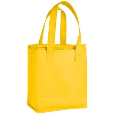 Branded Promotional NON WOVEN COOL BAG in Yellow Cool Bag From Concept Incentives.