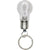 Branded Promotional LIGHT BULB KEY HOLDER KEYRING in Silver & Clear Transparent Keyring From Concept Incentives.