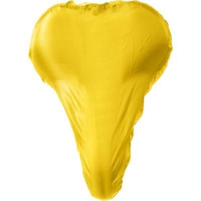 Branded Promotional BICYCLE SEAT COVER in Yellow Bicycle Seat Cover From Concept Incentives.