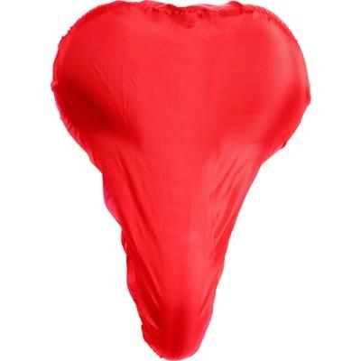 Branded Promotional BICYCLE SEAT COVER in Red Bicycle Seat Cover From Concept Incentives.