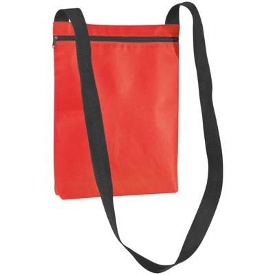 Branded Promotional NON WOVEN SHOULDER BAG in Red Bag From Concept Incentives.