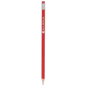 Branded Promotional BG WOOD PENCIL in Red Pencil From Concept Incentives.