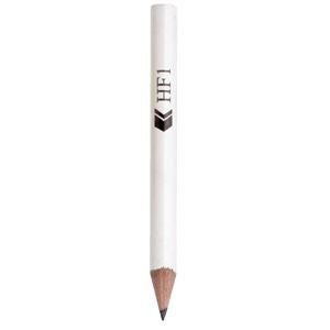 Branded Promotional HF1 HALF SIZE WOOD CUT END PENCIL in White Pencil From Concept Incentives.