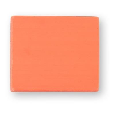 Branded Promotional TPR E4 SOLID ERASER in Orange Pencil Eraser From Concept Incentives.