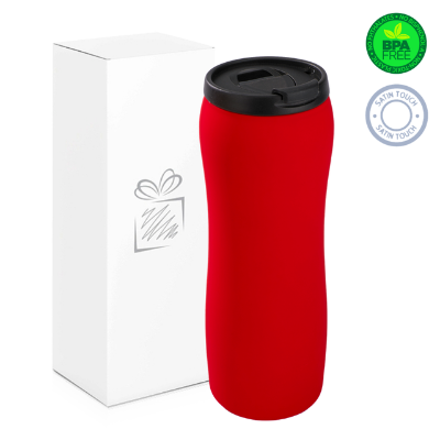 Branded Promotional COLORISSIMO THERMAL MUG in Red from Concept Incentives
