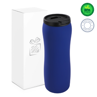 Branded Promotional COLORISSIMO THERMAL MUG in Navy Blue from Concept Incentives