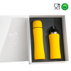 Branded Promotional COLORISSIMO WATER BOTTLE AND THERMOS FLASK SET in Yellow from Concept Incentives