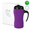 Branded Promotional COLORISSIMO THERMAL MUG WITH HANDLE in Purple from Concept Incentives