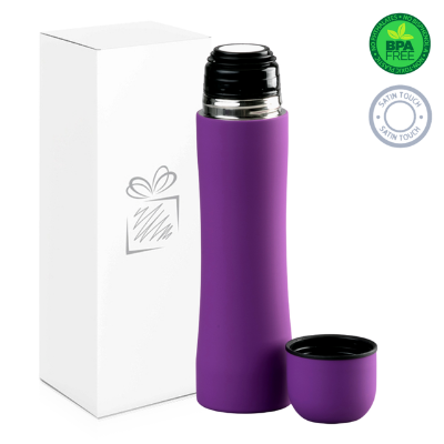 Branded Promotional COLORISSIMO THERMOS FLASK in Purple from Concept Incentives