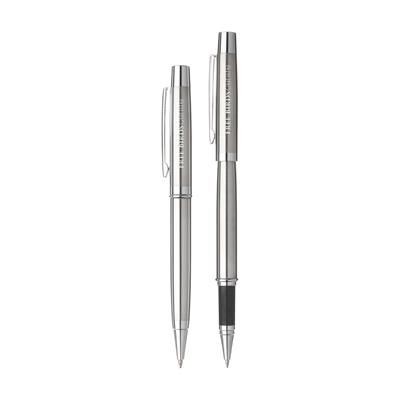 Branded Promotional PRINCIPAL DUO WRITING SET in Silver Pen Set From Concept Incentives.