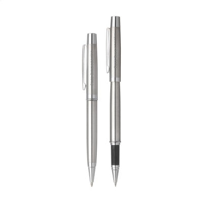 Branded Promotional PRINCIPALDUO WRITING SET in Silver Pen Set From Concept Incentives.