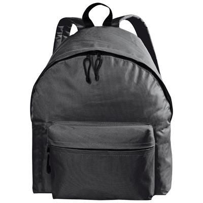 Branded Promotional POLYESTER BACKPACK RUCKSACK in Black Bag From Concept Incentives.