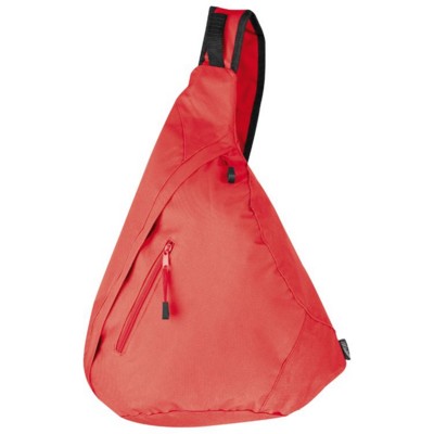 Branded Promotional NYLON SLING SHOULDER BAG in Red Bag From Concept Incentives.