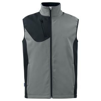 Branded Promotional PRO-JOB SOFTSHELL VEST Jacket From Concept Incentives.