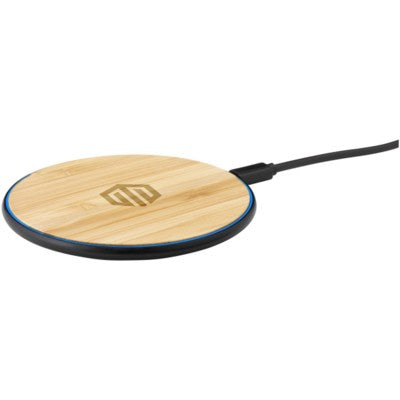 Branded Promotional BAMBOO 10W CORDLESS FAST CHARGER CORDLESS FAST CHARGER in Wood Charger From Concept Incentives.