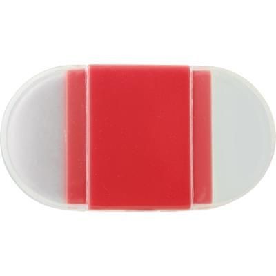 Branded Promotional ERASER with Pencil Sharpener in Red Pencil Sharpener From Concept Incentives.