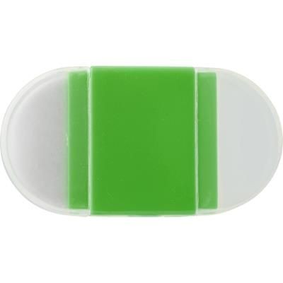 Branded Promotional ERASER with Pencil Sharpener in Pale Green Pencil Sharpener From Concept Incentives.