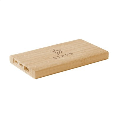 Branded Promotional BAMBOO 4000 POWERBANK EXTERNAL CHARGER in Wood Charger From Concept Incentives.
