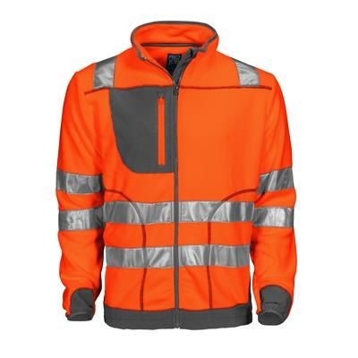 Branded Promotional PROJOB HI VIS FLEECE JACKET in Yellow Jacket From Concept Incentives.