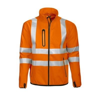 Branded Promotional PROJOB HI VIS SOFTSHELL JACKET Jacket From Concept Incentives.