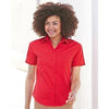 Branded Promotional FRUIT OF THE LOOM LADIES SHORT SLEEVE POPLIN SHIRT Shirt From Concept Incentives.