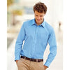 Branded Promotional FRUIT OF THE LOOM MENS LONG SLEEVE POPLIN SHIRT Shirt From Concept Incentives.