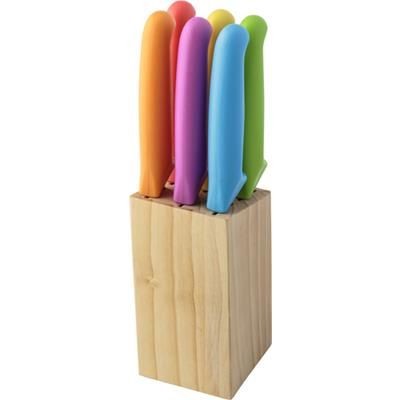 Branded Promotional STAINLESS STEEL METAL SEVEN PIECE STEAK KNIFE SET Knife From Concept Incentives.