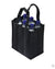 Branded Promotional BOTTLE SHOPPER BAG in Black Bottle Carrier Bag From Concept Incentives.