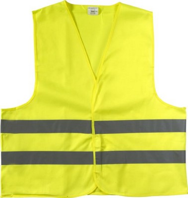 Branded Promotional HIGH VISIBILITY PROMOTIONAL SAFETY JACKET in Yellow Jacket From Concept Incentives.