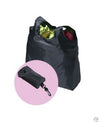 Branded Promotional FOLDING NYLON SHOPPER BAG in Black Bag From Concept Incentives.