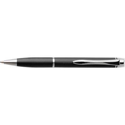 Branded Promotional METAL TWIST ACTION BALL PEN in Black Pen From Concept Incentives.