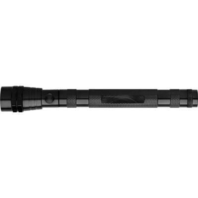 Branded Promotional TELESCOPIC ALUMINIUM METAL TORCH in Black Torch From Concept Incentives.