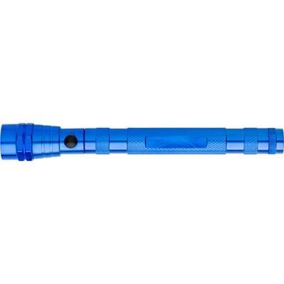 Branded Promotional TELESCOPIC ALUMINIUM METAL TORCH in Cobalt Blue Torch From Concept Incentives.