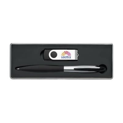 Branded Promotional USB GIFT SET in Silver Memory Stick USB From Concept Incentives.