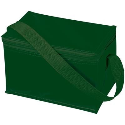 Branded Promotional 6 CAN MINI COOL BAG in Dark Green Cool Bag From Concept Incentives.