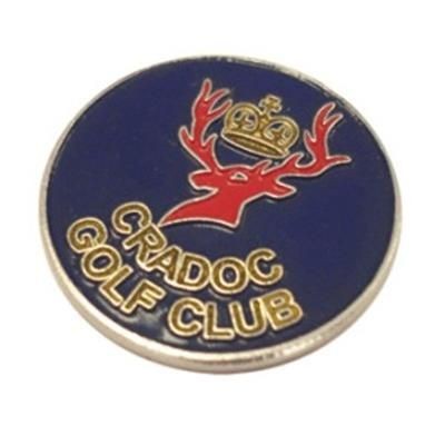 Branded Promotional ENAMEL FLAT GOLF MARKER Golf Marker From Concept Incentives.