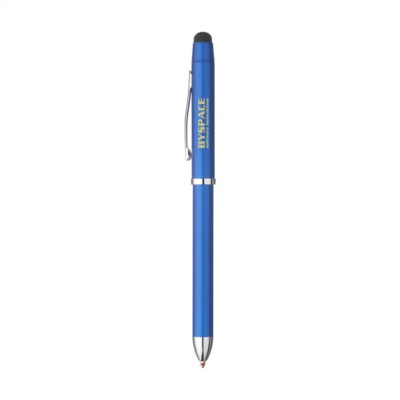 Branded Promotional CROSS TECH 3+ MULTIFUNCTION PEN in Blue Pen From Concept Incentives.