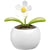 Branded Promotional SOLAR POWER PLASTIC FLOWER in White Dancing Flower From Concept Incentives.