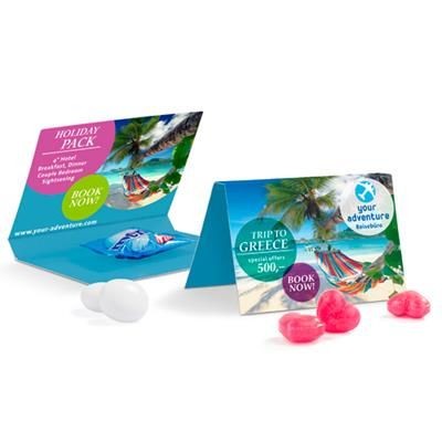 Branded Promotional PROMOTION CARD MENTOS CHEWY CANDY SINGLE OR HEART SWEETS Sweets From Concept Incentives.