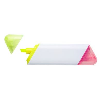 Branded Promotional DOUBLE HIGHLIGHTER Highlighter Pen From Concept Incentives.