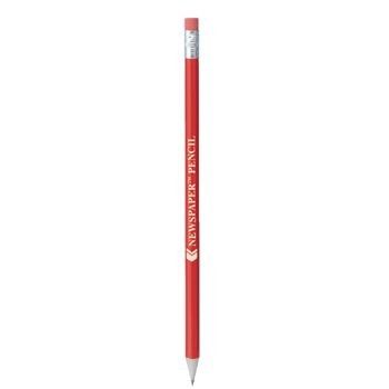 Branded Promotional ECO FRIENDLY NEWSPAPER PENCIL in Red Pencil From Concept Incentives.