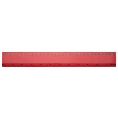 Branded Promotional BG RULER in Red Ruler From Concept Incentives.