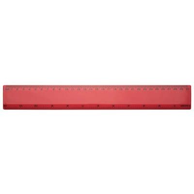 Branded Promotional BG RULER in Red Ruler From Concept Incentives.