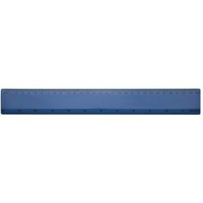 Branded Promotional BG RULER in Blue Ruler From Concept Incentives.