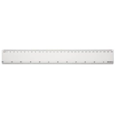 Branded Promotional BG RULER in White Ruler From Concept Incentives.