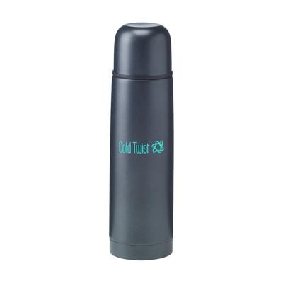 Branded Promotional FROSTEDBOTTLE THERMO BOTTLE in Black Travel Mug From Concept Incentives.